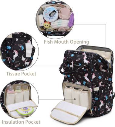 Motherly Baby Diaper Bag, Mothers Maternity Bags for Travel Diaper Bag  (Unicorn Black)